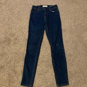 PACSUN Dark Blue High Waisted Jeggings